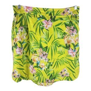 Tammy Baham Skirt Line Tropical Hawiian Birds Flowers Colorful Pockets Women's M